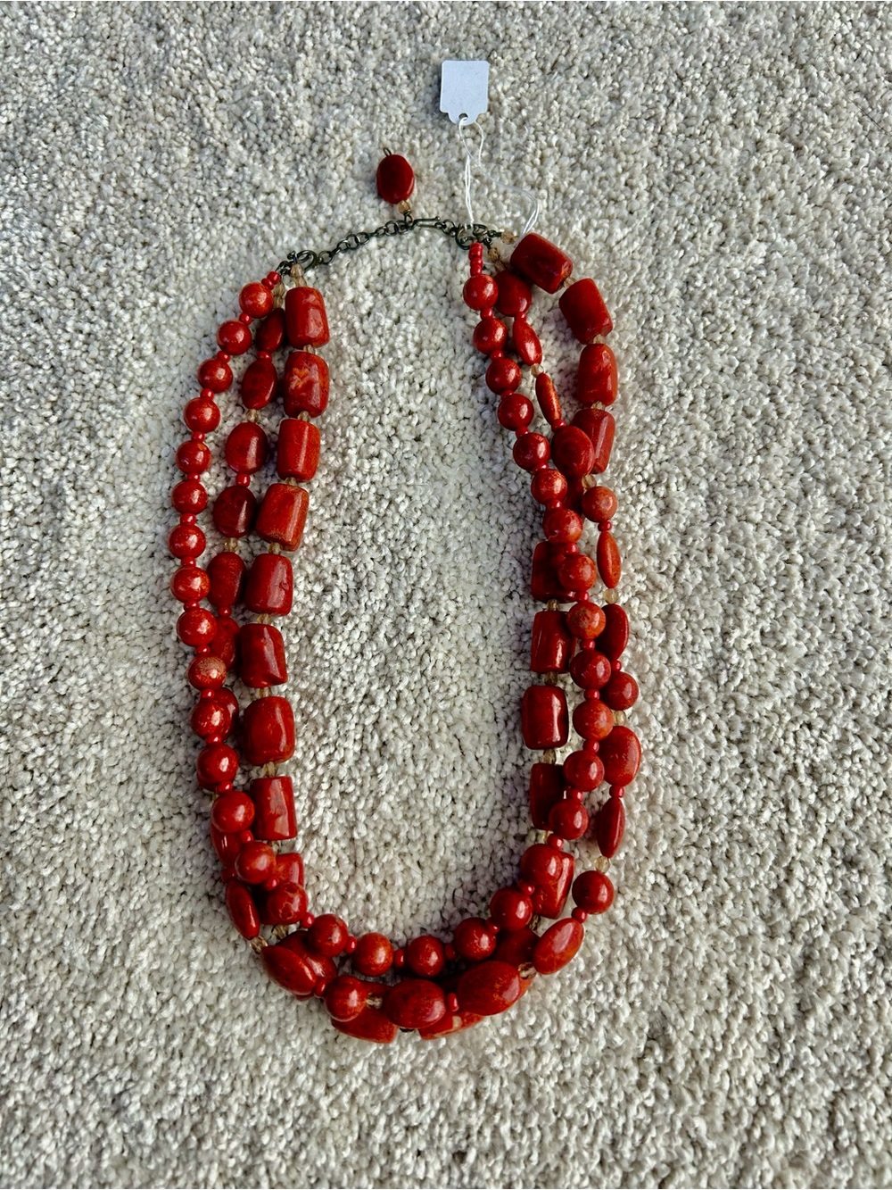Vintage Multi Stranded Beaded Necklace